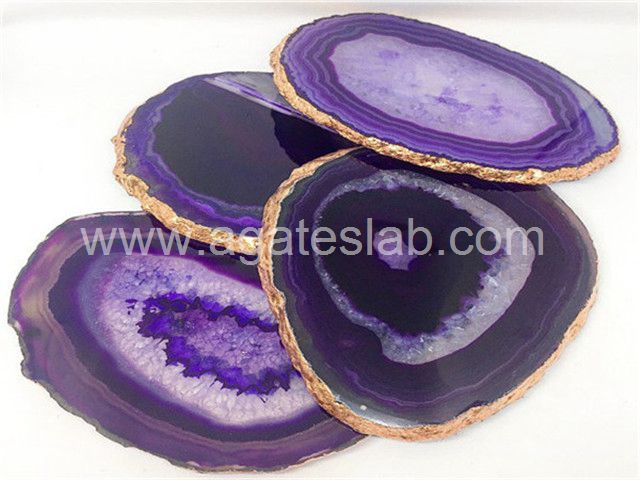 Purple agate coaster (1)