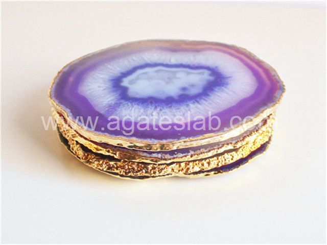 Purple agate coaster (3)