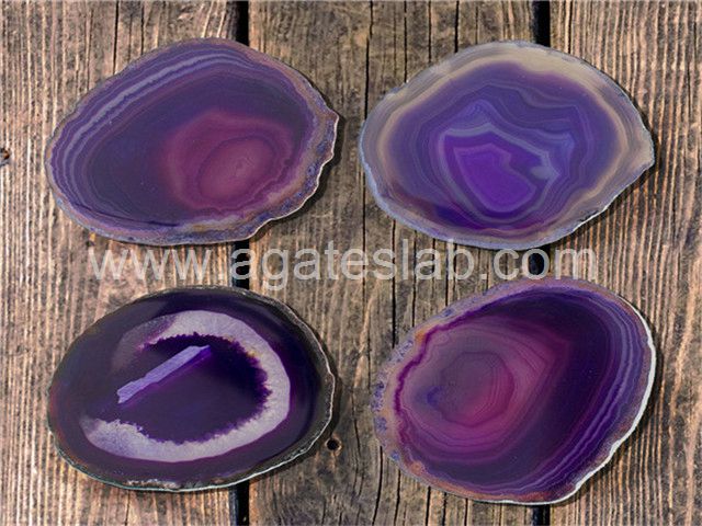 Purple agate coaster (4)