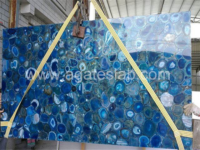 Blue agate slab (2)