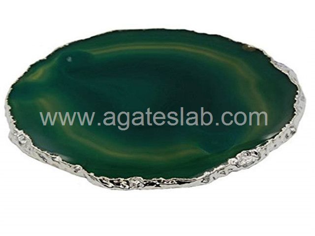 Green agate coaster (3)